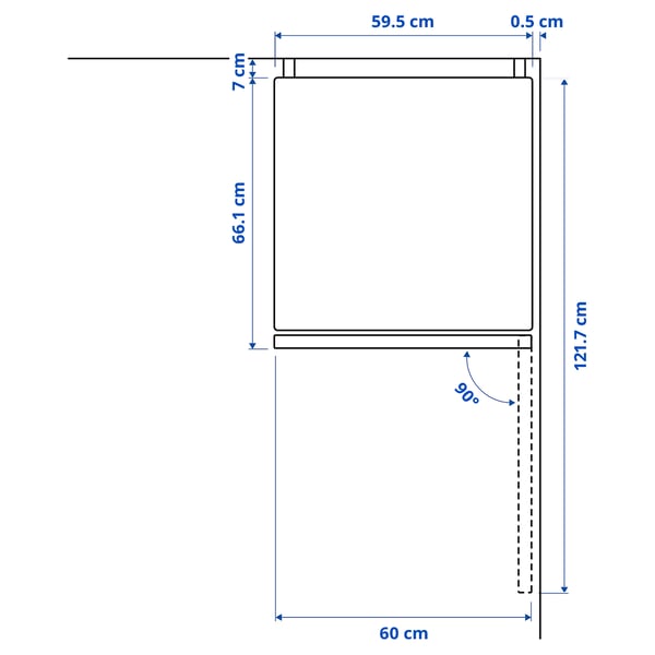 VINDÅS fridge/freezer, IKEA 300 freestanding/white, 223/120 l