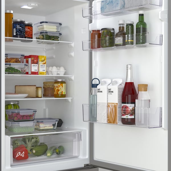 VINDÅS fridge/freezer, IKEA 300 freestanding/stainless steel colour, 223/120 l