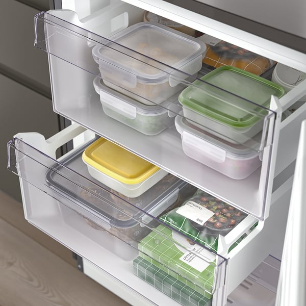 VINDÅS fridge/freezer, IKEA 300 freestanding/stainless steel colour, 223/120 l