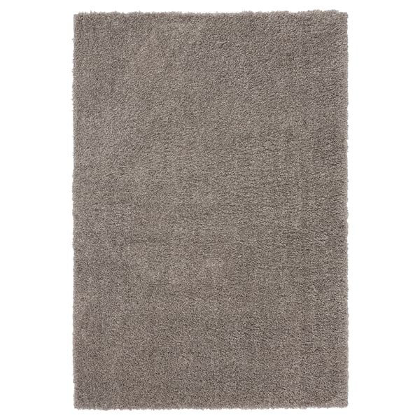 VINDEBÄK - Rug, high pile, light beige, 160x230 cm