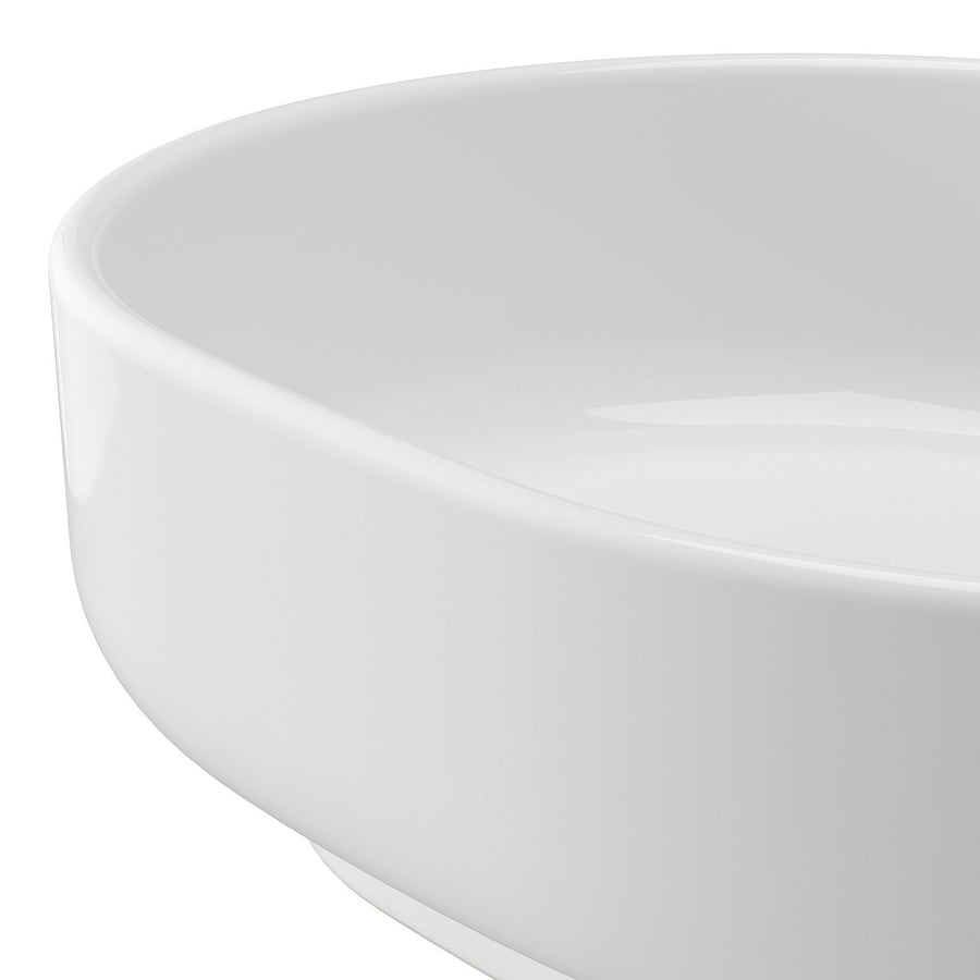 VINDELÄLVEN countertop wash-basin w water trap, white, 39x31 cm