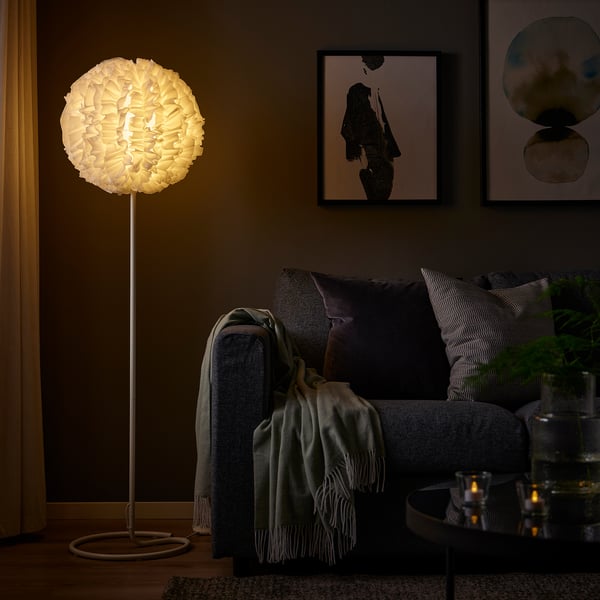 VINDKAST floor lamp, white, 38 cm