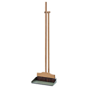 VINDSIKT dustpan/broom, bamboo/grey-green