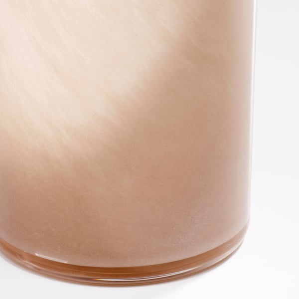 VINDSTILLA candle holder, beige, 15 cm