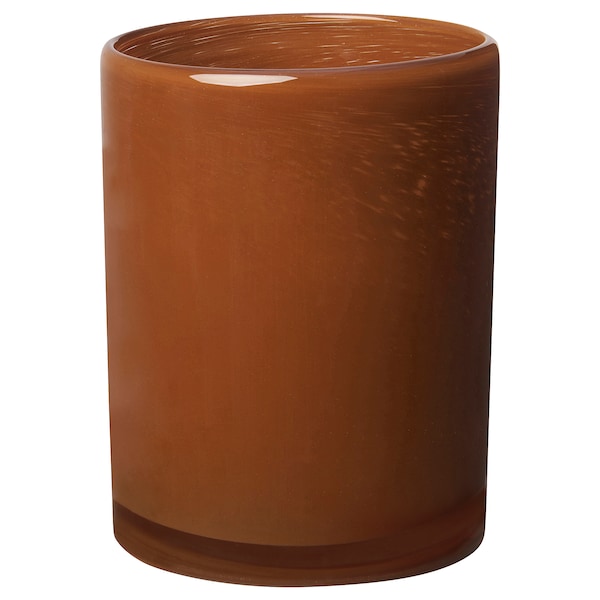 VINDSTILLA - Candle holder, brown, 15 cm