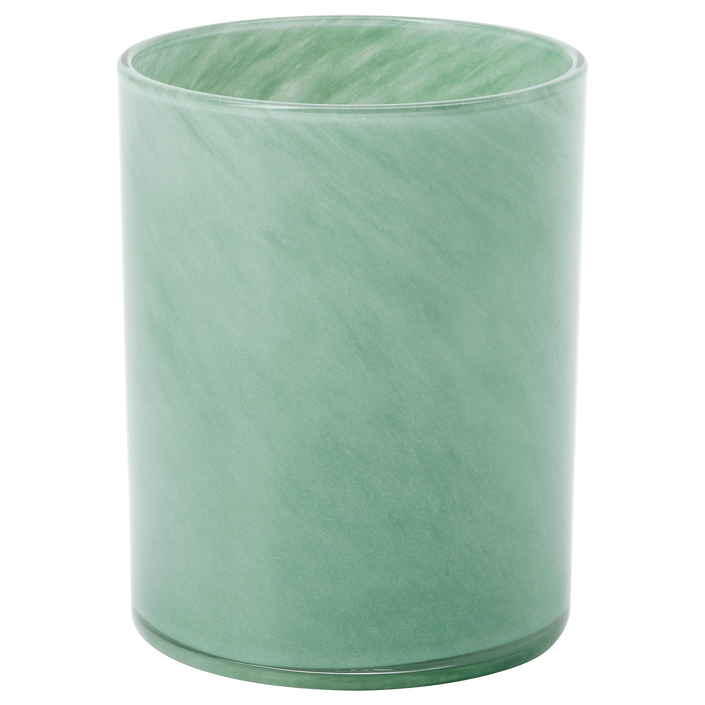 VINDSTILLA candle holder, green, 12 cm