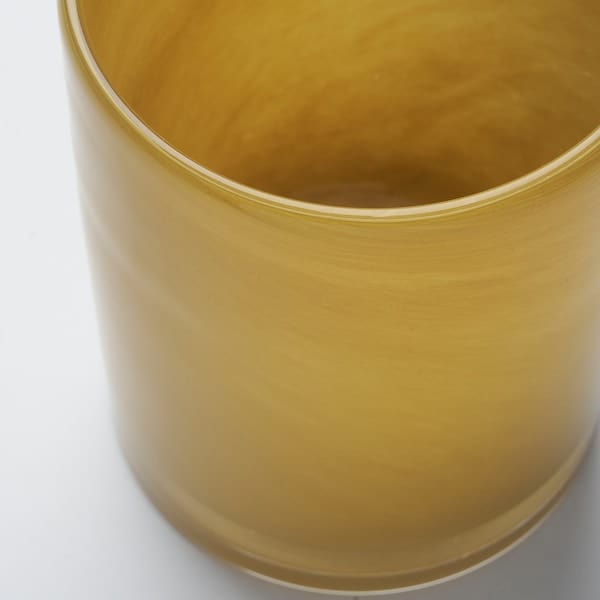 Ikea VINDSTILLA - Tealight holder, yellow, 11 cm