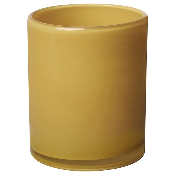 VINDSTILLA - Tealight holder, yellow, 11 cm