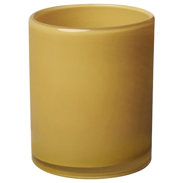 Ikea VINDSTILLA - Tealight holder, yellow, 11 cm