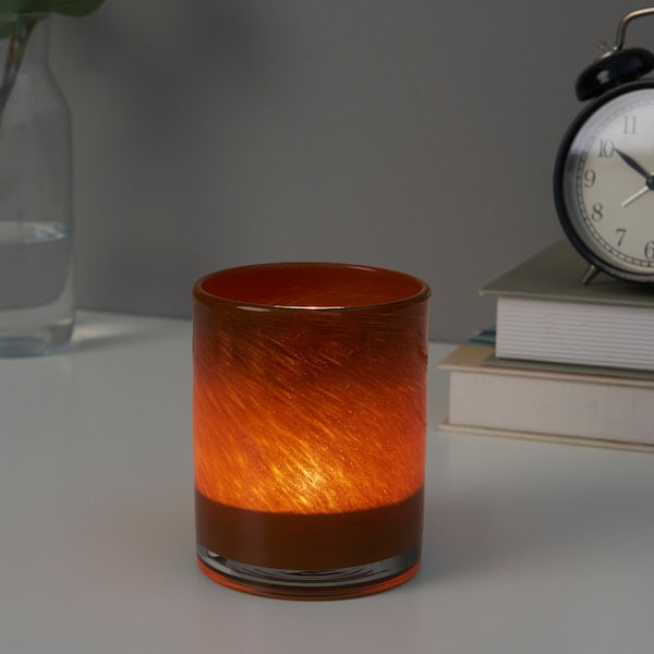 VINDSTILLA - Tealight holder, brown, 11 cm