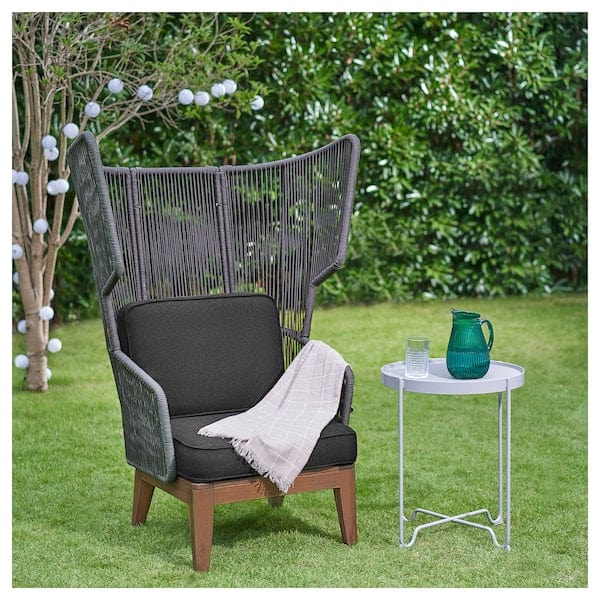 Ikea VINGSÖN Indoor/outdoor armchair - grey/Järpön/Duvholmen anthracite ,