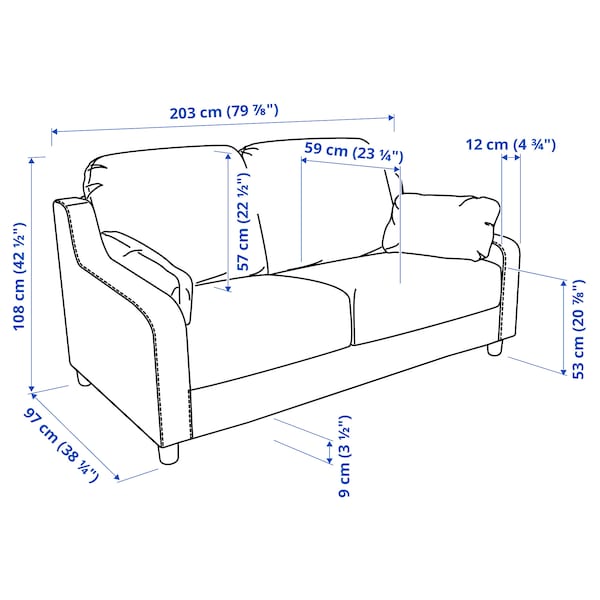 VINLIDEN 3-seater sofa - Beige Hakebo ,