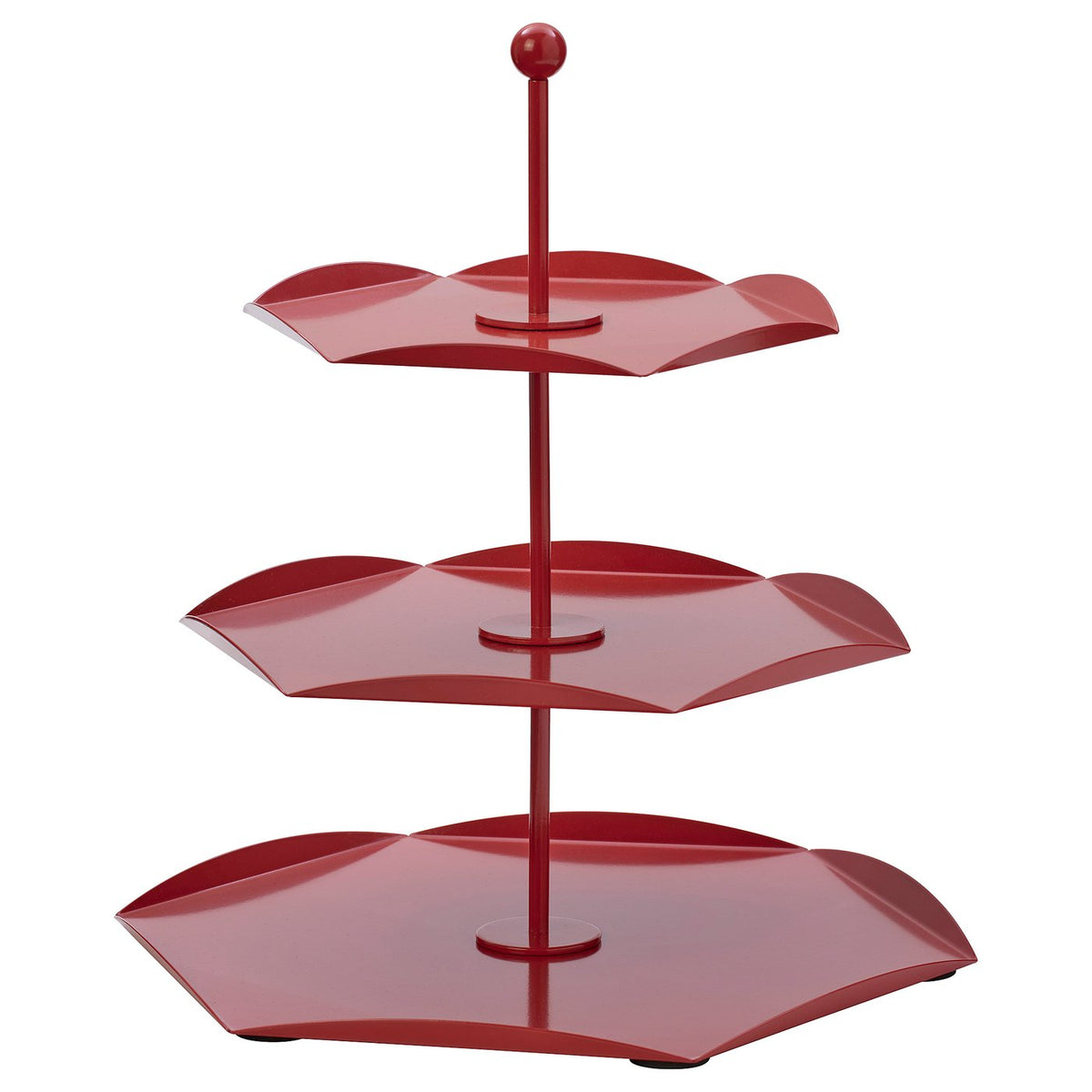 VINTERFINT serving stand, three tiers, red