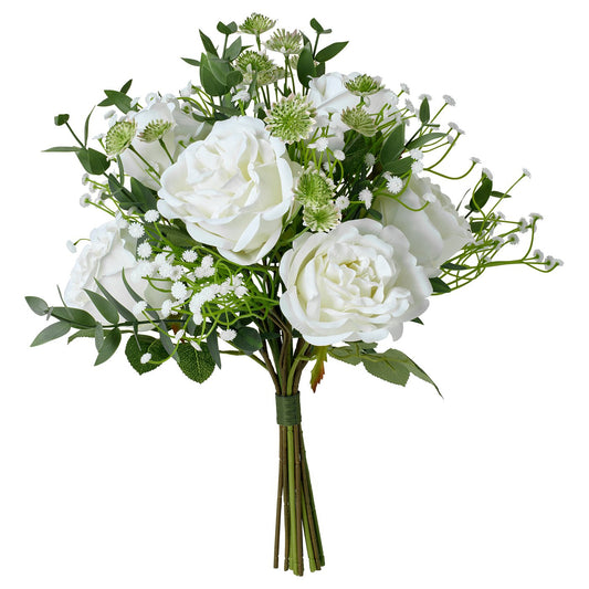 VINTERFINT artificial bouquet, in/outdoor/white, 50 cm