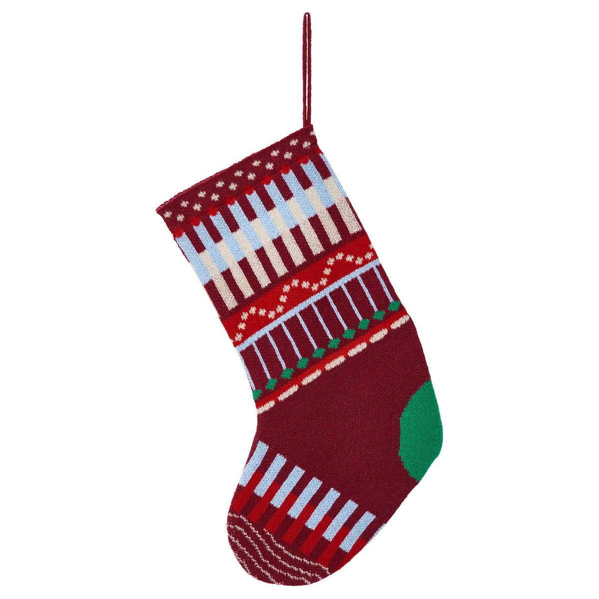 VINTERFINT Christmas stocking, striped multicolour, 50 cm