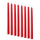VINTERFINT unscented taper candle, red, 22 mm, 8 pack