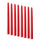 VINTERFINT unscented taper candle, red, 25 cm, 8 pack