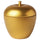 VINTERFINT scented candle in metal tin, apple-shaped/Apple and cinnamon gold-colour, 24 h