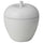 VINTERFINT scented candle in metal tin, apple-shaped/Vanilla white, 24 h
