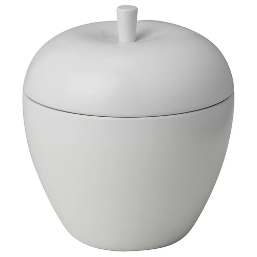 VINTERFINT scented candle in metal tin, apple-shaped/Vanilla white, 24 h