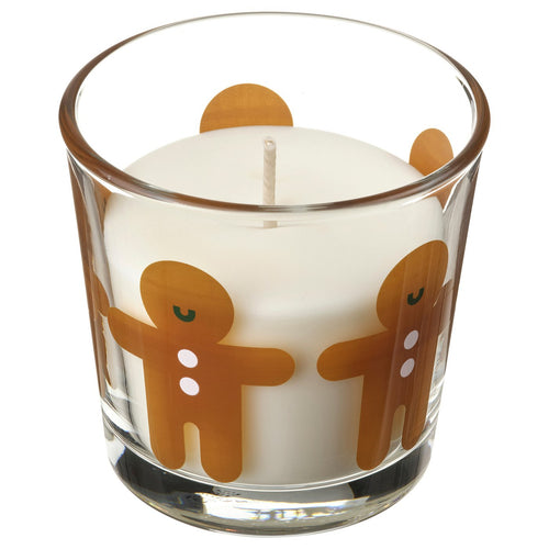 VINTERFINT scented candle in glass, Gingerbread cookies, 25 h