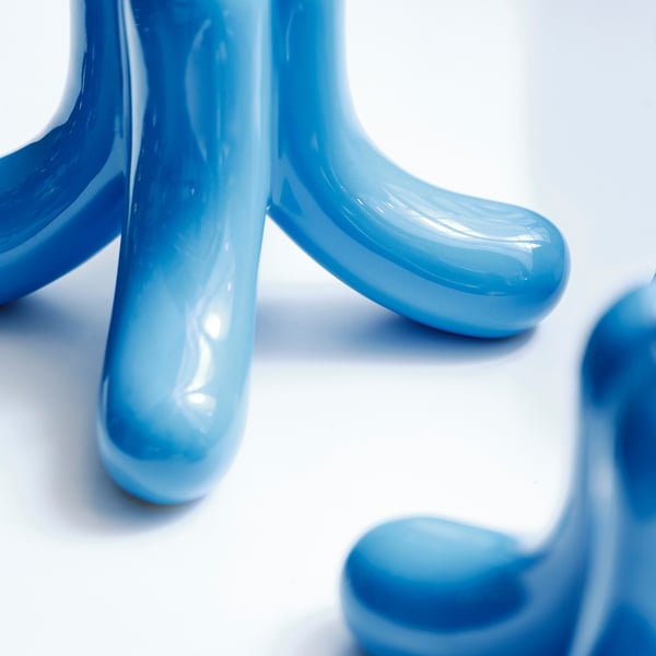 VINTERFINT candlestick, light blue, 11 cm Candlestick, light blue,11 cm