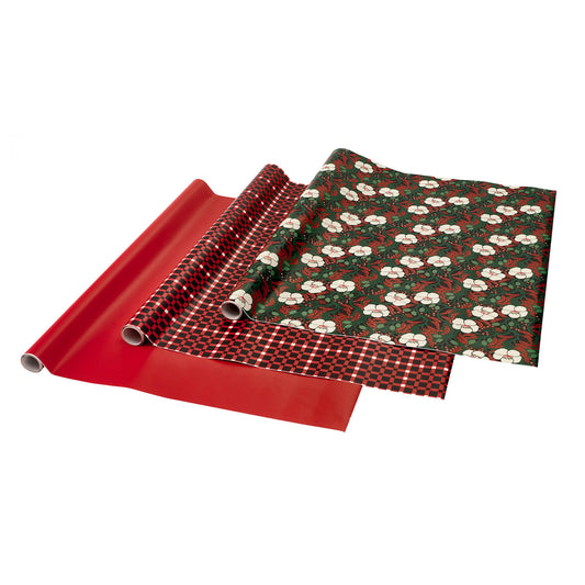 VINTERFINT gift wrap roll, mixed patterns mixed colours, 3x0.7 m/2.10 m²