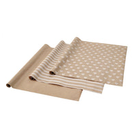 VINTERFINT gift wrap roll, mixed patterns brown/white, 3x0.7 m/2.10 m²