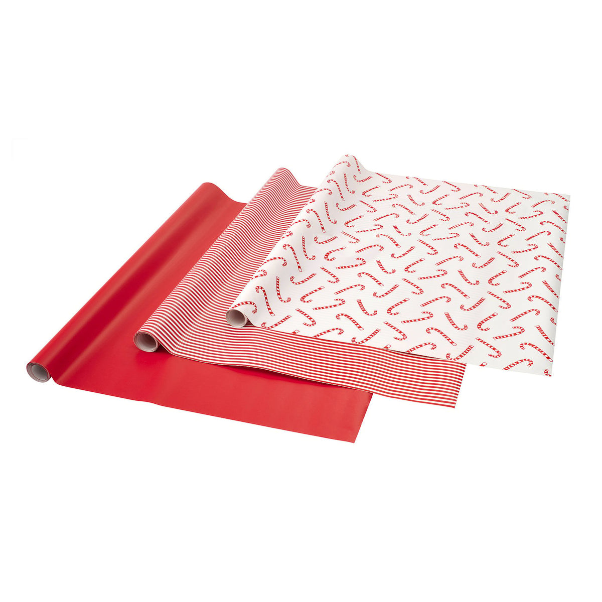 VINTERFINT gift wrap roll, mixed patterns/red/white, 3x0.7 m/2.10 m²