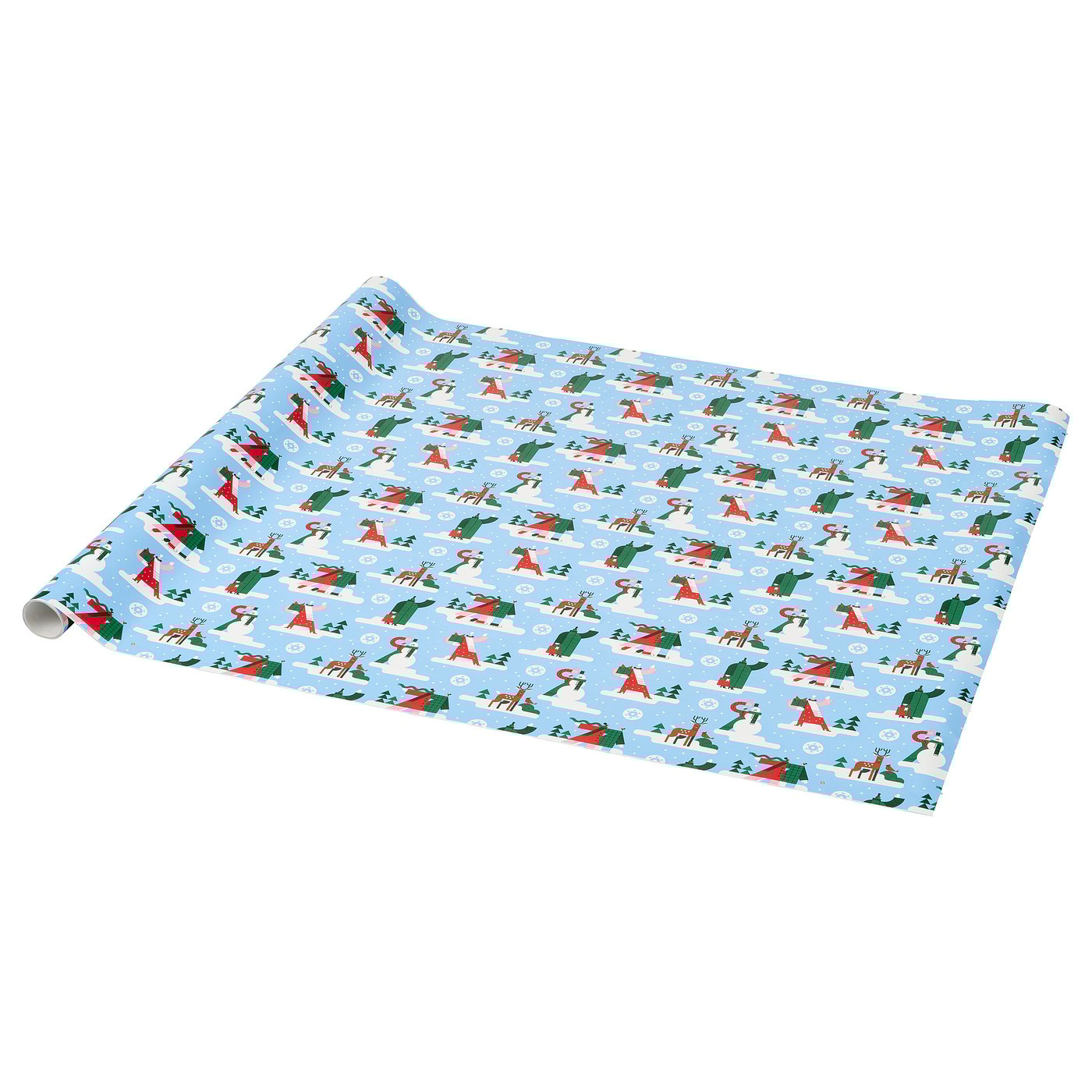 VINTERFINT gift wrap roll, winter blue, 3 mx0.7 m cm