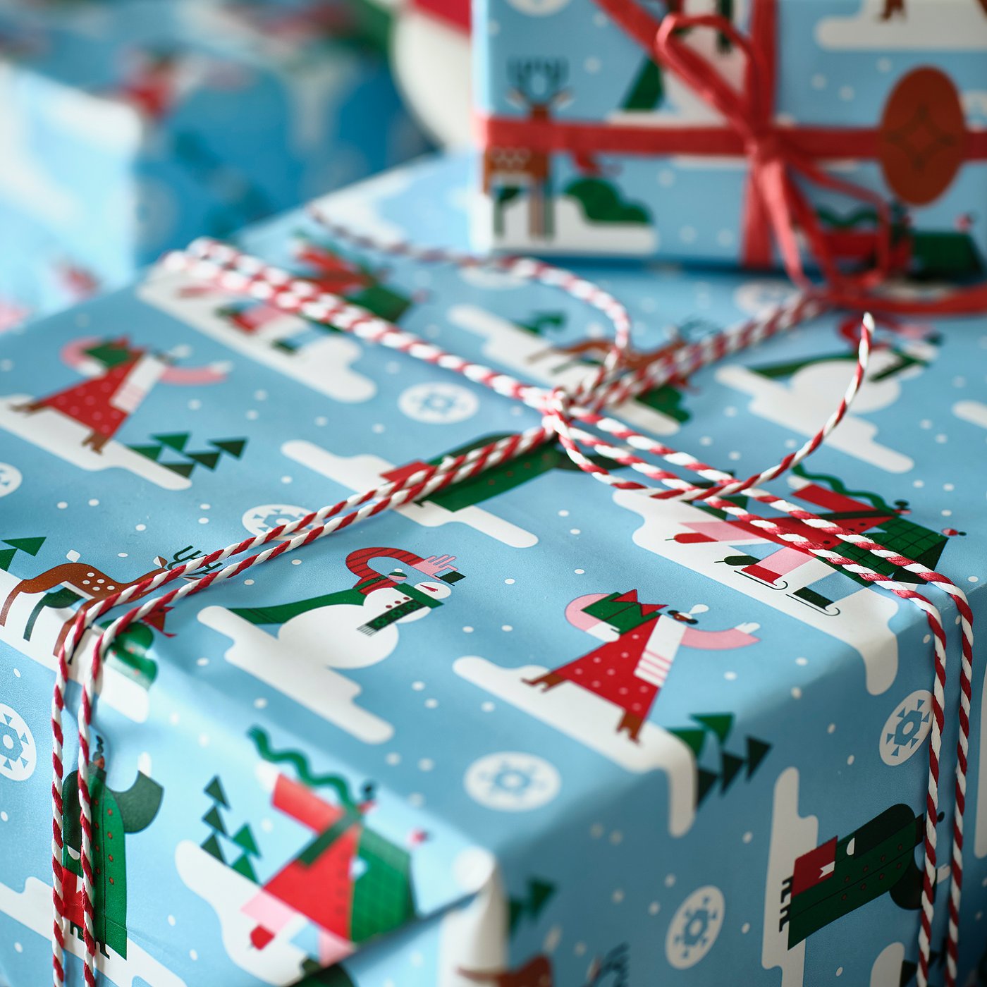 VINTERFINT gift wrap roll, winter blue, 3 mx0.7 m cm