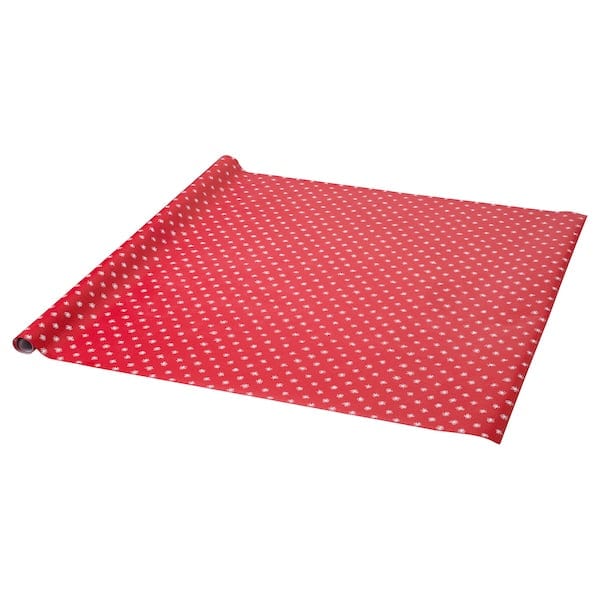 Ikea VINTERFINT - Gift wrap roll, star pattern red, 4x1 m