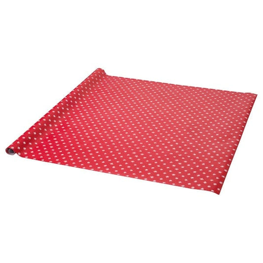 Ikea VINTERFINT - Gift wrap roll, star pattern red, 4x1 m