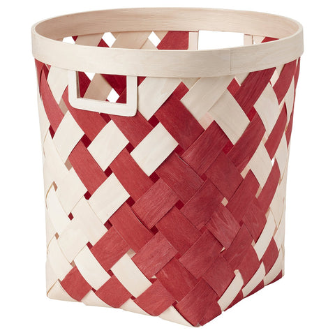 VINTERFINT basket, poplar/red, 40x40 cm