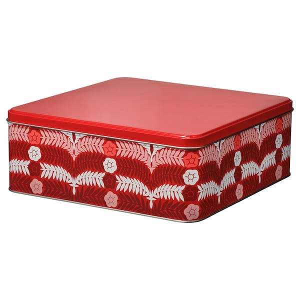 Ikea VINTERFINT - Tin with lid, red