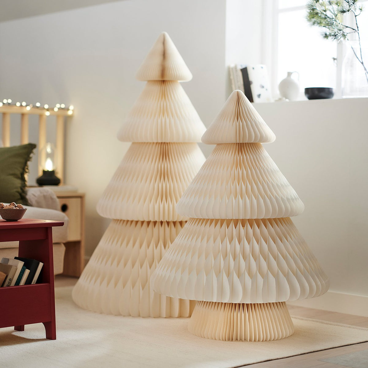 VINTERFINT decoration, tree, white, 130x90 cm