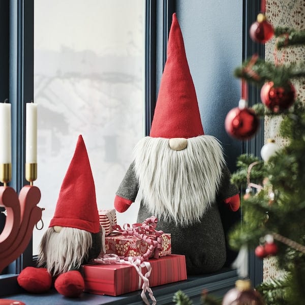 Ikea VINTERFINT - Decoration, Santa Claus grey/red, 71 cm