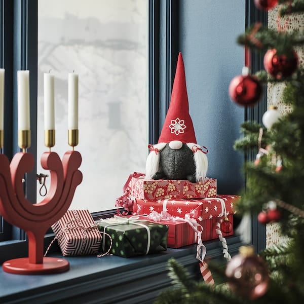 Ikea VINTERFINT - Decoration, Santa Claus red, 35 cm