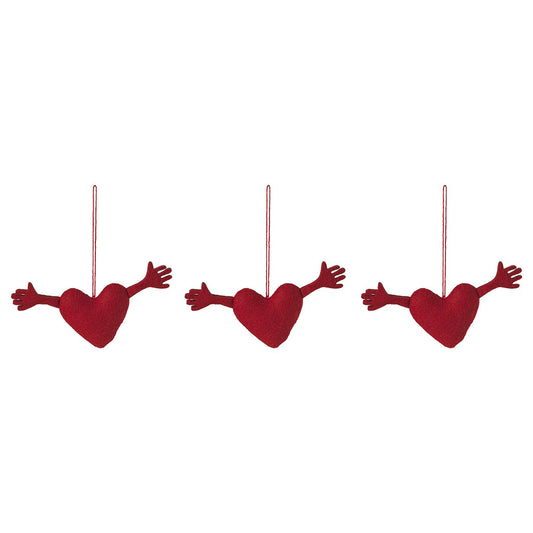 VINTERFINT tree ornament, heart-shaped red