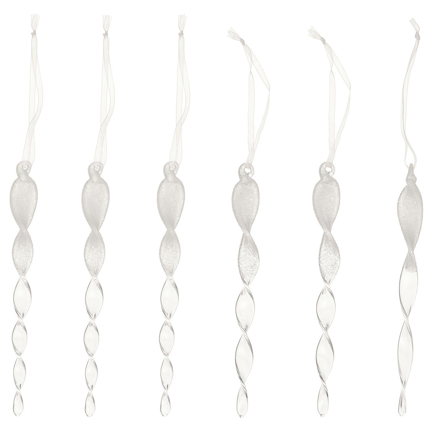 VINTERFINT tree ornament, icicle-shaped clear glass