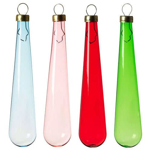 VINTERFINT tree ornament, drop-shaped glass/mixed colours, 3 cm