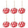 VINTERFINT tree ornament, bauble paper/red, 8 cm, 6 pack