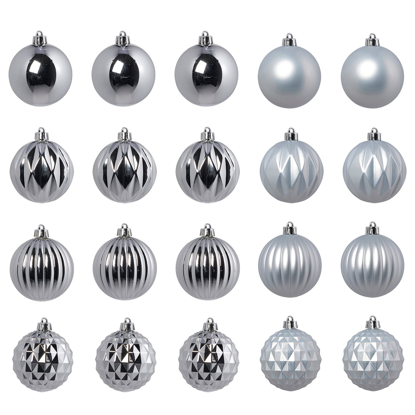 VINTERFINT tree ornament, bauble silver-colour, 7 cm