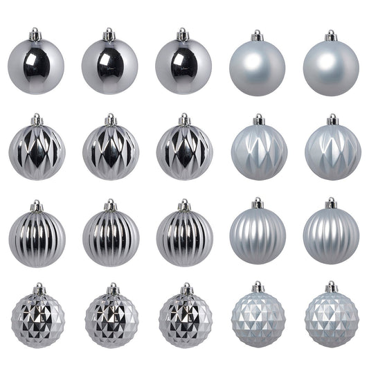 VINTERFINT tree ornament, bauble silver-colour, 7 cm