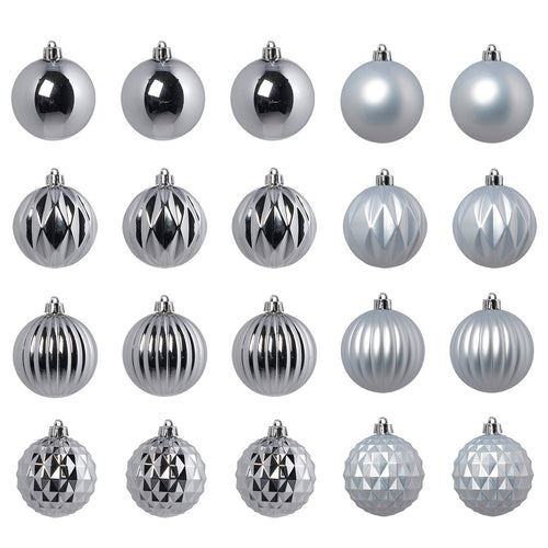 VINTERFINT tree ornament, bauble silver-colour, 7 cm