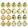VINTERFINT tree ornament, bauble gold-colour, 7 cm, 20 pack