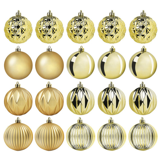 VINTERFINT tree ornament, bauble gold-colour, 7 cm, 20 pack
