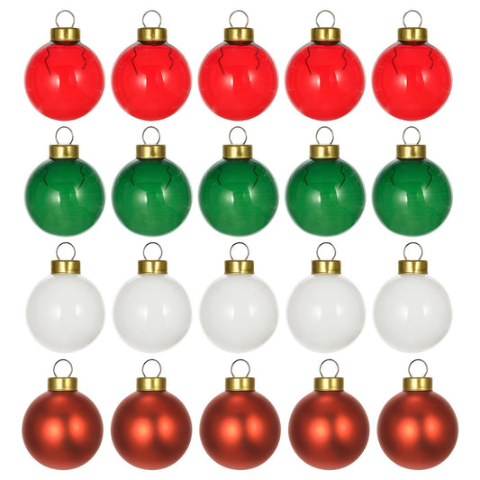VINTERFINT tree ornament, bauble glass/mixed colours, 3.5 cm, 20 pieces