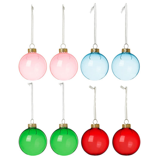 VINTERFINT tree ornament, bauble glass/mixed colours, 6 cm