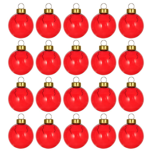 VINTERFINT tree ornament, bauble glass/red, 3.5 cm